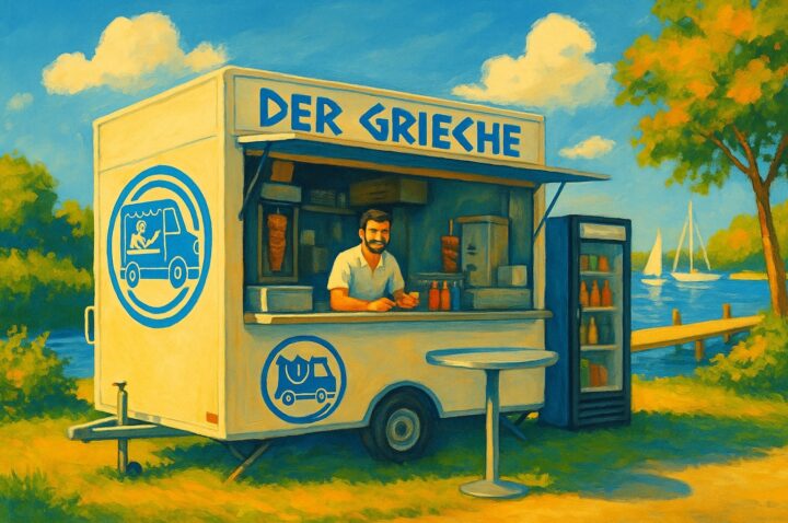 Der Grieche an der Marina Mehlbergen