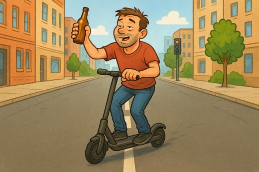 E-Scooter mit dem Dreh - Kreiselverkehr nach eigener Rezeptur