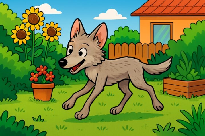 Kein Fuchs, kein Kuscheltier - Nur ein Jungwolf mit Auslaufbedarf