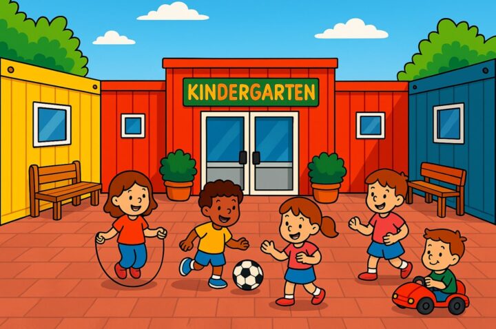 Kindertagesstätte Kleeblatt - Zurück im Container Alltag wie er sein soll